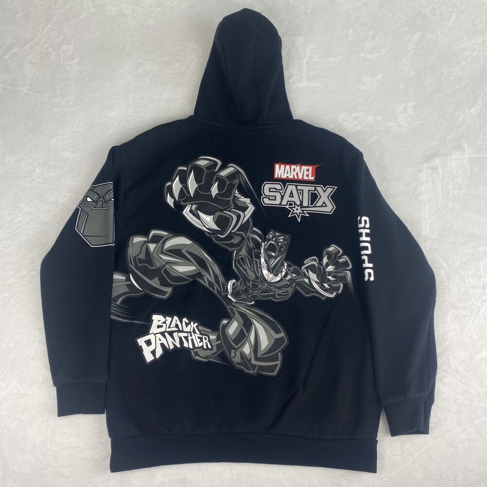 NBA Marvel Black Panther San Antonio Spurs Hoodie Youth 14-15 Yrs Sweatshirt